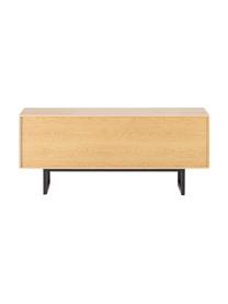 Dressoir Camden met deuren en eikenhoutfineer, Frame: middeldichte vezeplaat (M, Poten: berkenhout, gelakt, FSC®-, Hout, B 175 x H 75 cm