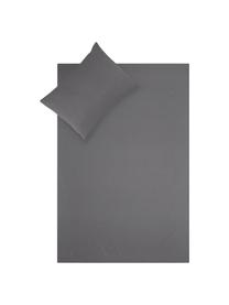 Biancheria da letto in raso di cotone grigio scuro Comfort, Tessuto: raso Densità del filo 250, Grigio scuro, 150 x 300 cm + 1 federa 50 x 80 cm