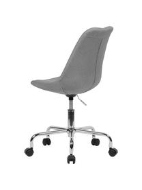 Chaise de bureau pivotante Lenka, hauteur ajustable, Tissu gris