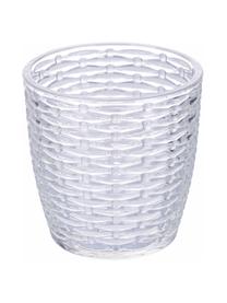 Waterglazen Geometry met structuurpatroon, set van 6, Glas, Transparant, Ø 9 x H 9 cm, 380 ml