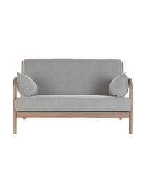 Sofá de lino Betty (2 plazas), Tapizado: lino, Estructura: madera de caucho, Gris, An 122 x F 83 cm