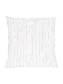 Cuscino sedia a righe Ludmilla, Beige, bianco crema, Larg. 40 x Lung. 40 cm
