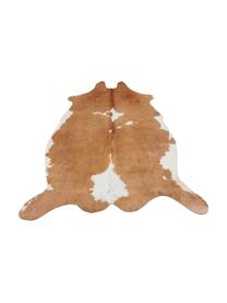 Koeienhuid Chester van imitatieleer, Cremekleurig, bruin, B 155 x L 190 cm