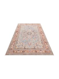 Tappeto rettangolare a pelo corto color terracotta/blu con ornamenti colorati Heritage, Retro: cotone, Terracotta, blu, multicolore, Larg. 120 x Lung. 170 cm (taglia S)