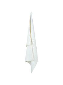 Paños de cocina con estructura gofre de algodón Wanda, 2 uds., Algodón orgánico, Blanco, An 50 x L 70 cm