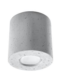 Plafondlamp Roda van beton, Lamp: beton, Lichtgrijs, Ø 10 x H 12 cm