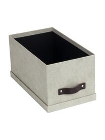 Aufbewahrungsbox Silvia II, 2 Stück, Box: Canvas, fester Karton (10, Griff: Leder, Beige, B 17 x H 15 cm