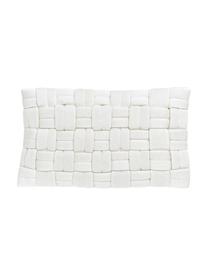 Housse de coussin rectangulaire en tissu blanc crème Norman, Blanc crème, larg. 30 x long. 50 cm