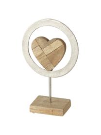 Decoratieve figuren Cyresta van hout, set van 3, Voetstuk: hout, Licht hout, zilverkleurig, B 17 cm x H 27 cm