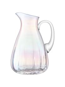 Ručně foukaný džbánek Pearl, 2,2 l, Sklo, Perleťová, V 25 cm, 2,2 l