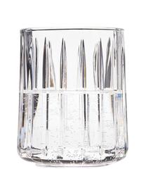 Vasos con relives Hudston, 6 uds., Vidrio, Transparente, Ø 8 x Al 10 cm, 300 ml