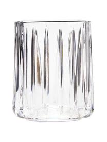 Vasos con relives Hudston, 6 uds., Vidrio, Transparente, Ø 8 x Al 10 cm, 300 ml