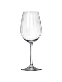 Křišťálová sklenice na bílé víno s reliéfem Romance, 6 ks, Transparentní