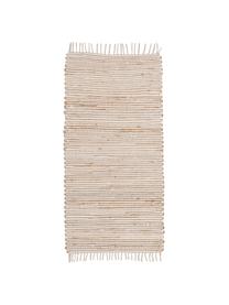 Vloerkleed Arlid van katoen/hennepvezels, 60% katoen, 40% hennepvezels, Crèmekleurig, beige, 60 x 120 cm