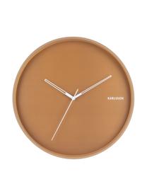 Horloge murale Hue, Brun caramel, blanc