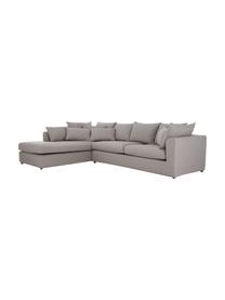 Grosses Ecksofa Zach in Taupe, Bezug: Polypropylen Der hochwert, Webstoff Taupe, B 300 x T 213 cm, Eckteil links