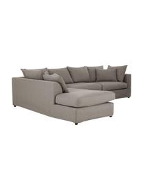 Grosses Ecksofa Zach in Taupe, Bezug: Polypropylen Der hochwert, Webstoff Taupe, B 300 x T 213 cm, Eckteil links