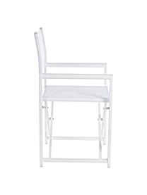 Sedia da giardino pieghevole Taylor, Seduta: plastica (610 g/m²), Struttura: alluminio verniciato a po, Bianco, Larg. 48 x Prof. 56 cm