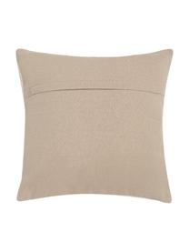 Kussenhoes Tanger met ethnopatroon in beige/rood, 100% katoen, Beige, roodtinten, 45 x 45 cm