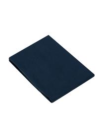 Lenzuolo con angoli in flanella blu navy Biba, Tessuto: flanella La flanella è un, Blu scuro, Larg. 180 x Lung. 200 cm