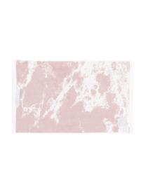 Serviette de toilette à imprimé marbre Malin, Rose pâle, blanc, Serviettes invité, larg. 30 x long. 50 cm, 2 pièces