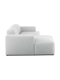 Ecksofa Melva (3-Sitzer), Bezug: 100% Polyester Der hochwe, Gestell: Massives Kiefernholz, FSC, Füße: Kunststoff, Webstoff Hellgrau, B 239 x T 143 cm, Eckteil rechts