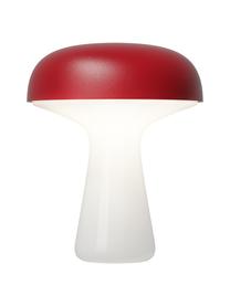 Kleine mobile LED-Außenleuchte My T, dimmbar, Gestell: Glas, Lampenschirm: Aluminium, beschichtet, Rot, Weiß, Ø 20 x H 25 cm