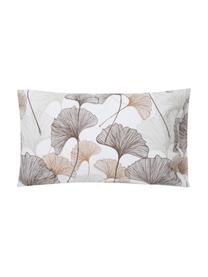 Fundas de almohada Ginko, 2 uds., 50 x 80 cm, 100% algodón
El algodón da una sensación agradable y suave en la piel, absorbe bien la humedad y es adecuado para personas alérgicas, Blanco, gris pardo, beige, An 50 x L 80 cm