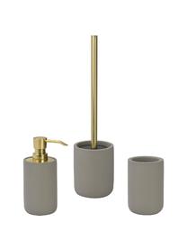 Dispenser sapone in cemento Callin, Contenitore: cemento, Testa della pompa: materiale sintetico, Grigio, dorato, Ø 7 x Alt. 17 cm