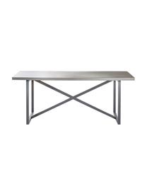 Mesa de comedor Massive, Tablero: fibras de densidad media , Patas: metal, Gris, An 190 x F 90 cm