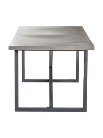 Stół do jadalni z blatem z imitacją betonu Reece, Blat: płyta pilśniowa średniej , Nogi: metal, Szary, S 190 x G 90 cm