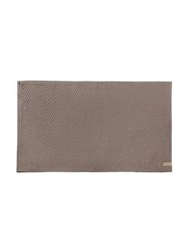 Badvorleger Soft Cotton mit Fischgrätmuster, 100% Baumwolle, Taupe, 60 x 100 cm