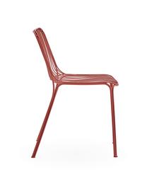 Silla para exterior con cojín Hiray, Tapizado: fibra sintética con cara , Rojo indio, An 53 x F 55 cm