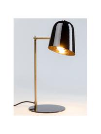 Grande lampe de bureau rétro Clive, Couleur laiton, noir