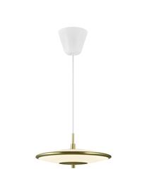 Lampada a sospensione a LED dimmerabile bianco/oro Blanche, Paralume: plastica, metallo, Baldacchino: plastica, Bianco, dorato, Ø 32 x Alt. 14 cm