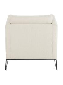 Sillón clásico Milo, Tapizado: 100% polipropileno Alta r, Tapizado: relleno de espuma, Estructura: madera de pino, de abeto,, Patas: metal mate El material ut, Tejido beige, An 77 x F 75 cm