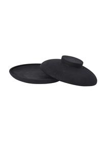 Joyero de madera de roble Galaxy, Madera de roble con certificado FSC, Negro, Ø 16 x Al 7 cm