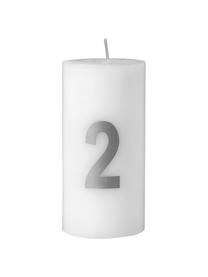 Set candele d'avvento Avvento, 4 pz., 95% cera paraffinica, 5% cera di soia, Bianco, argento, Ø 5 x A 10 cm