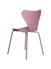 Sedia impilabile in plastica Pippi 2 pz, Seduta: polipropilene, Gambe: metallo rivestito, Viola, Larg. 47 x Prof. 50 cm
