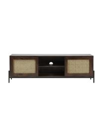 TV-Lowboard Vienna mit Wiener Geflecht, Korpus: Massives Mangoholz, Mangoholz, B 160 x H 50 cm