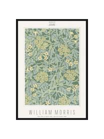 Impression numérique encadrée Jasmine - William Morris, Vert, jaune, noir, larg. 52 x long. 72 cm