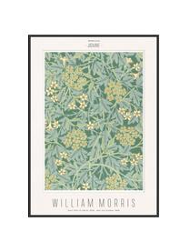 Impression numérique encadrée Jasmine - William Morris, Vert, jaune, noir, larg. 52 x long. 72 cm