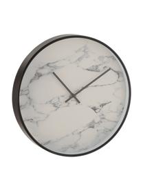 Horloge murale design Marble, Plastique, Noir, Ø 40 cm