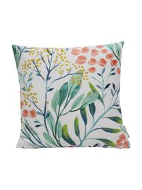 Housse de coussin imprimé floral Meadow, Blanc, multicolore