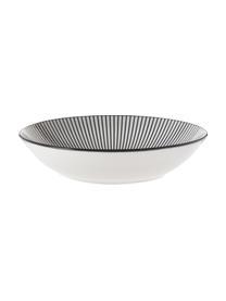 Service de table porcelaine noir et blanc Strand, 6 personnes (18 élém.), Porcelaine, Noir, blanc, Lot de différentes tailles