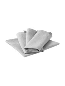 Servilletas de lino Olga, 4 uds., 100% lino, certificado europeo de lino, Gris claro, An 45 x L 45 cm