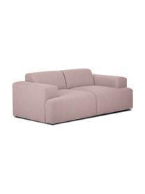 Bank Melva (2-zits), Bekleding: 100% polyester Met 35.000, Frame: massief grenenhout, FSC-g, Poten: kunststof, Geweven stof lichtroze, B 198 x D 101 cm