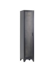 Metalen kast Cas met deur, Gecoat metaal, Donkergrijs, B 38 x H 180 cm