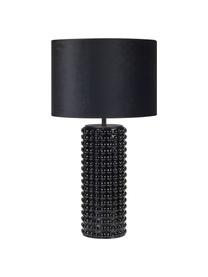 Lampada da tavolo grande in vetro Orgogliosa, Paralume: velluto, Base della lampada: vetro, Nero, Ø 34 cm x Alt. 65 cm