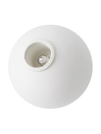 Lámpara de techo pequeña de vidrio opalino LED TR Bulb, Pantalla: vidrio opalino, Anclaje: plástico, Cable: cubierto en tela, Blanco, negro, Ø 20 x Al 32 cm